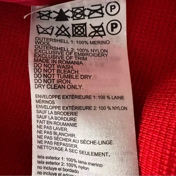 Canada Goose Windridge Wool Hoodie In Red/Rouge Size Small.